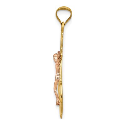 14K Tri-Color Gold Mariner Crucifix Pendant – view 3