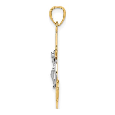 14K Yellow Gold Mariners Crucifix Pendant – view 3