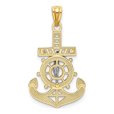 14K Yellow Gold Mariners Crucifix Pendant – view 4