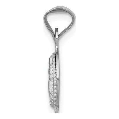 14K White Gold Our Lady of Guadalupe Pendant – view 3