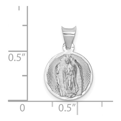 14K White Gold Our of Guadalupe Pendant – view 4