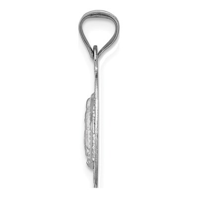 14K White Gold Our of Guadalupe Oval Pendant – view 3