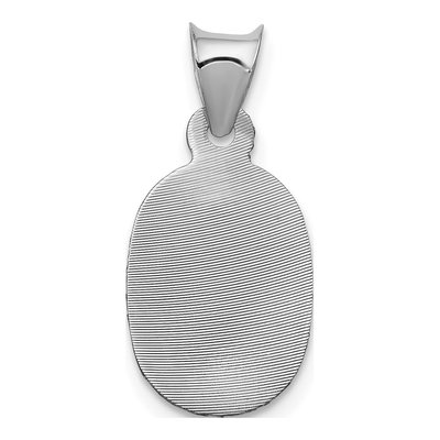 14K White Gold Our of Guadalupe Oval Pendant – view 5