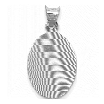 14K White Gold Our of Guadalupe Oval Pendant – view 5