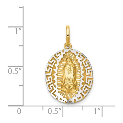 14K Two-Tone Gold Our of Guadalupe Pendant – view 4