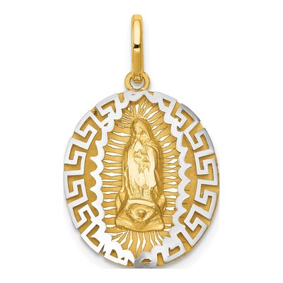 14K Two-Tone Gold Our of Guadalupe Pendant
