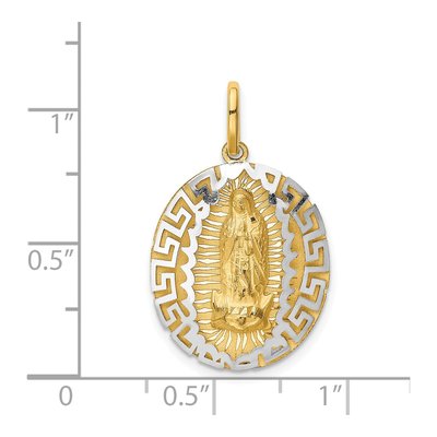 14K Two-Tone Gold Our of Guadalupe Pendant – view 4
