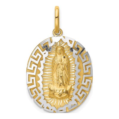 14K Two-Tone Gold Our of Guadalupe Pendant