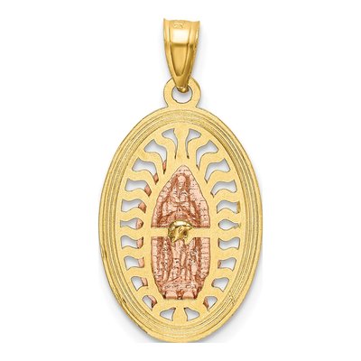 14K Two-Tone Gold Our of Guadalupe Charm – view 4