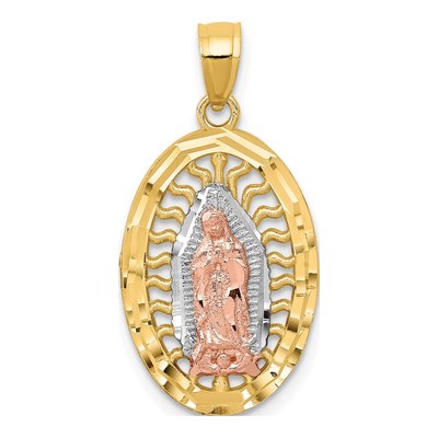14K Two-Tone Gold Our of Guadalupe Charm