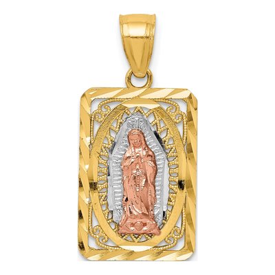 14K Two-Tone Gold Our of Guadalupe Pendant
