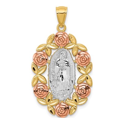14K Two-Tone Gold Our of Guadalupe Pendant