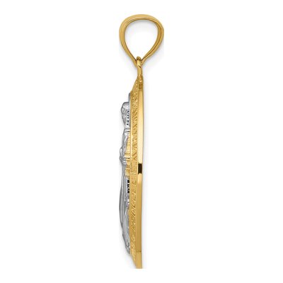 14K Yellow Gold Miraculous Medal Oval Pendant – view 3