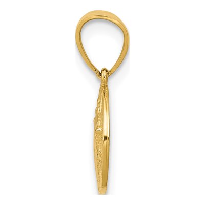 14K Yellow Gold San Benito Medal Pendant – view 3