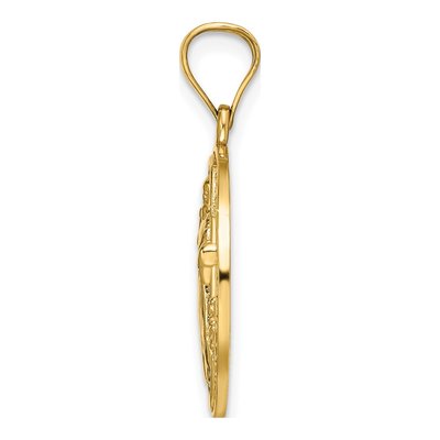 14K Yellow Gold San Benito Round Pendant – view 3