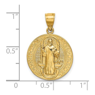 14K Yellow Gold San Benito Round Pendant – view 4