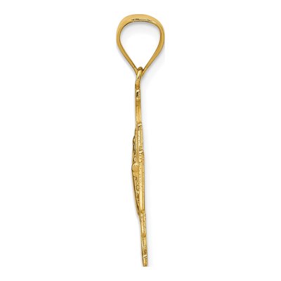 14K Yellow Gold San Benito Cross Pendant – view 3