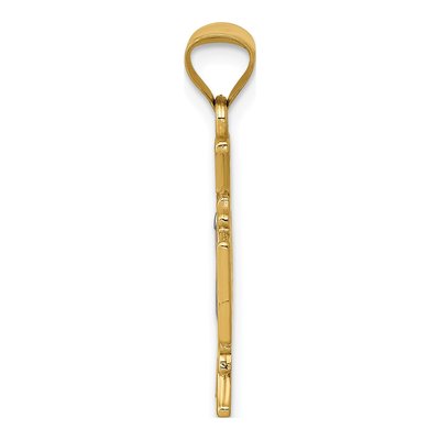 14K Yellow Gold St Benedict Cross Pendant – view 3