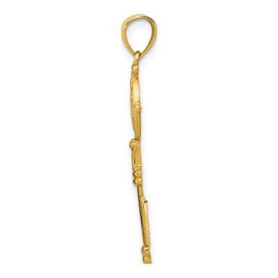 14K Yellow Gold Key Pendant – view 3