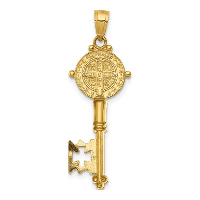 14K Yellow Gold Key Pendant – view 5