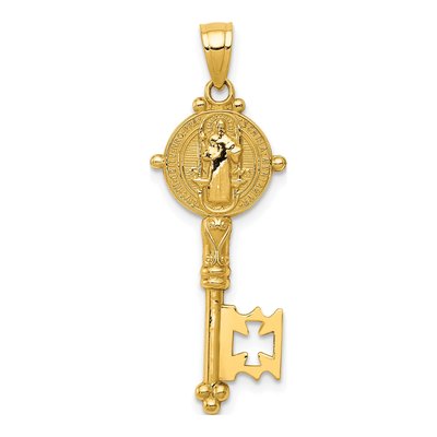 14K Yellow Gold Key Pendant