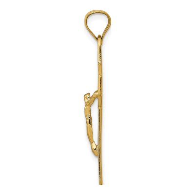 14K Yellow Gold San Benito Crucifix Pendant – view 3