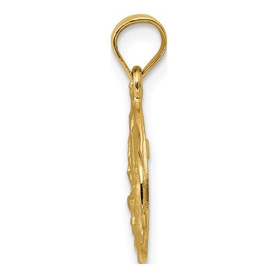 14K Yellow Gold Baptism Oval Pendant – view 3