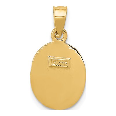 14K Yellow Gold Baptism Oval Pendant – view 5