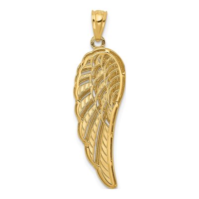 14K Yellow Gold Two-Level Angel Wing Pendant – view 5