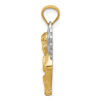 14K Yellow Gold Praying Angel Pendant – view 3
