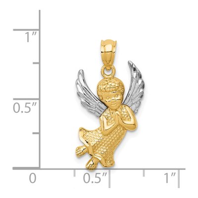 14K Yellow Gold Praying Angel Pendant – view 5