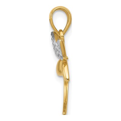 14K Yellow Gold Dragonfly Pendant – view 3