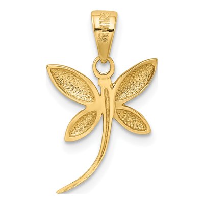 14K Yellow Gold Dragonfly Pendant – view 4