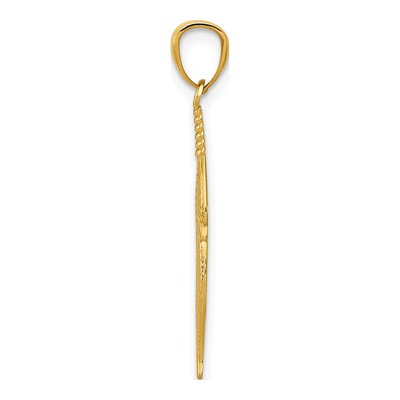 14K Yellow Gold Feather Pendant – view 3