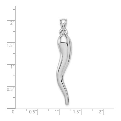 14K White Gold 3-D Horn Pendant – view 5