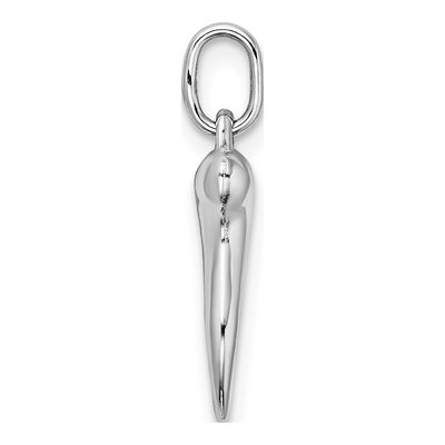 14K White Gold Horn Pendant – view 3