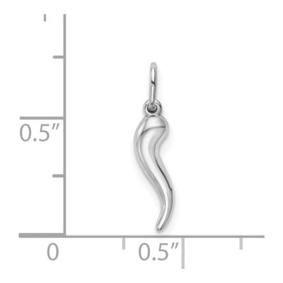 14K White Gold Horn Pendant – view 4