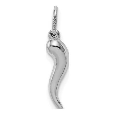 14K White Gold Horn Pendant – view 5
