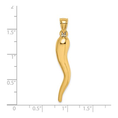 14K Yellow Gold Horn Pendant – view 5