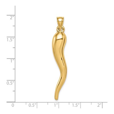 14K Yellow Gold Horn Pendant – view 5
