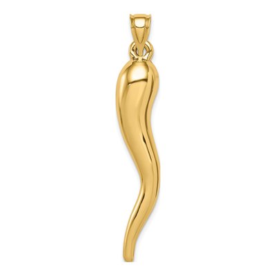 14K Yellow Gold Horn Pendant