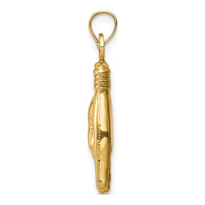 14K Yellow Gold Rock on Pendant – view 3