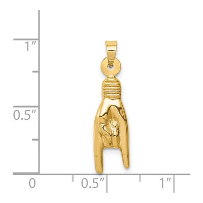 14K Yellow Gold Rock on Pendant – view 5