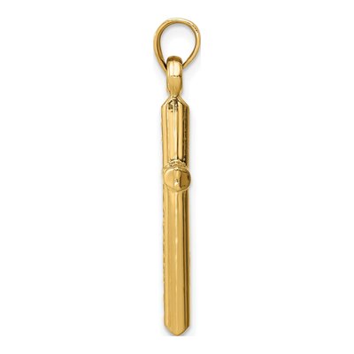 14K Yellow Gold Diamond-Cut Cross Pendant – view 3