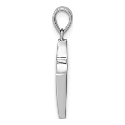 14K White Gold Cross Pendant – view 3