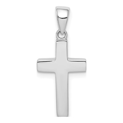 14K White Gold Cross Pendant