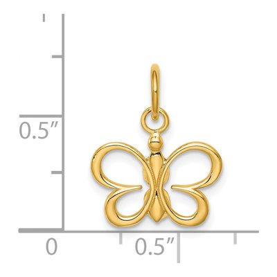 14K Yellow Gold Butterfly Pendant – view 4