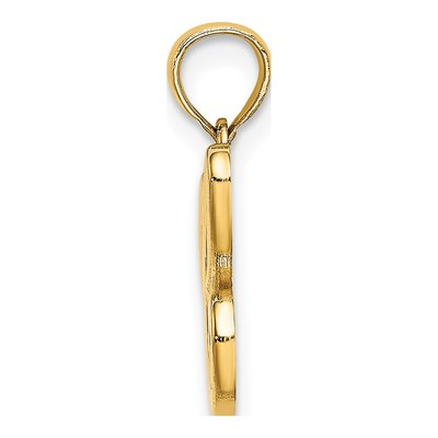 14K Yellow Gold Script Letter C Pendant – view 3