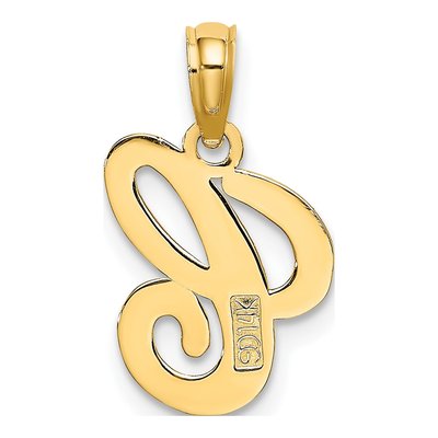 14K Yellow Gold Script Letter C Pendant – view 5