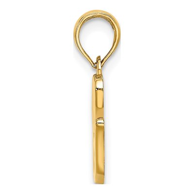 14K Yellow Gold Script Letter G Pendant – view 3